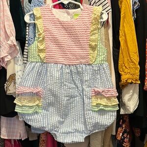 Colorful Striped Baby Romper